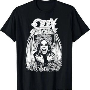 Ozzy Osbourne Crazy Train T-Shirt Vintage Rock Lyric Tee Classic Metal Fan 17